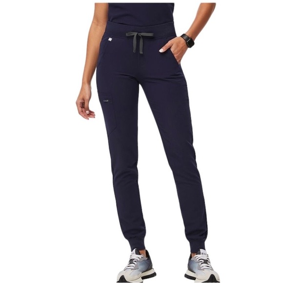 NWT FIGS Zamora Jogger Scrub Pants In Navy - Picture 1 of 11